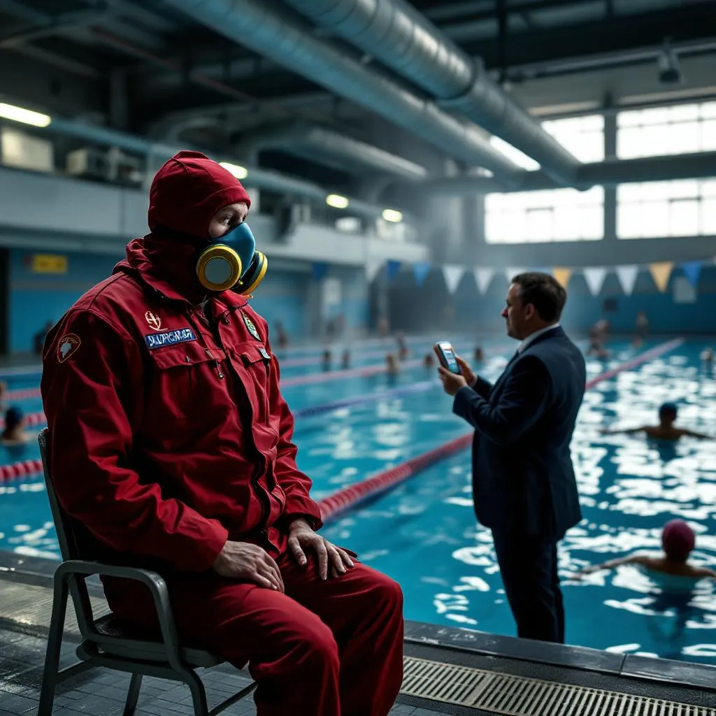 La France invente la piscine au gaz pour tester la résistance des maîtres-nageurs