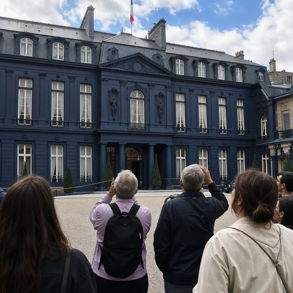 Macron fait repeindre l'Élysée en bleu nuit pour effacer les traces de la République