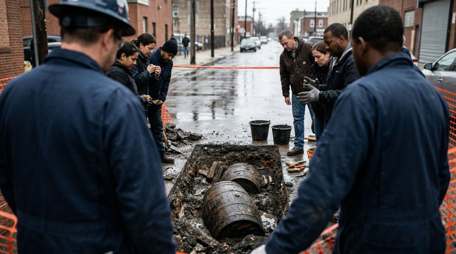 Trois tonneaux du XVIIe siècle stoppent des travaux à Skien