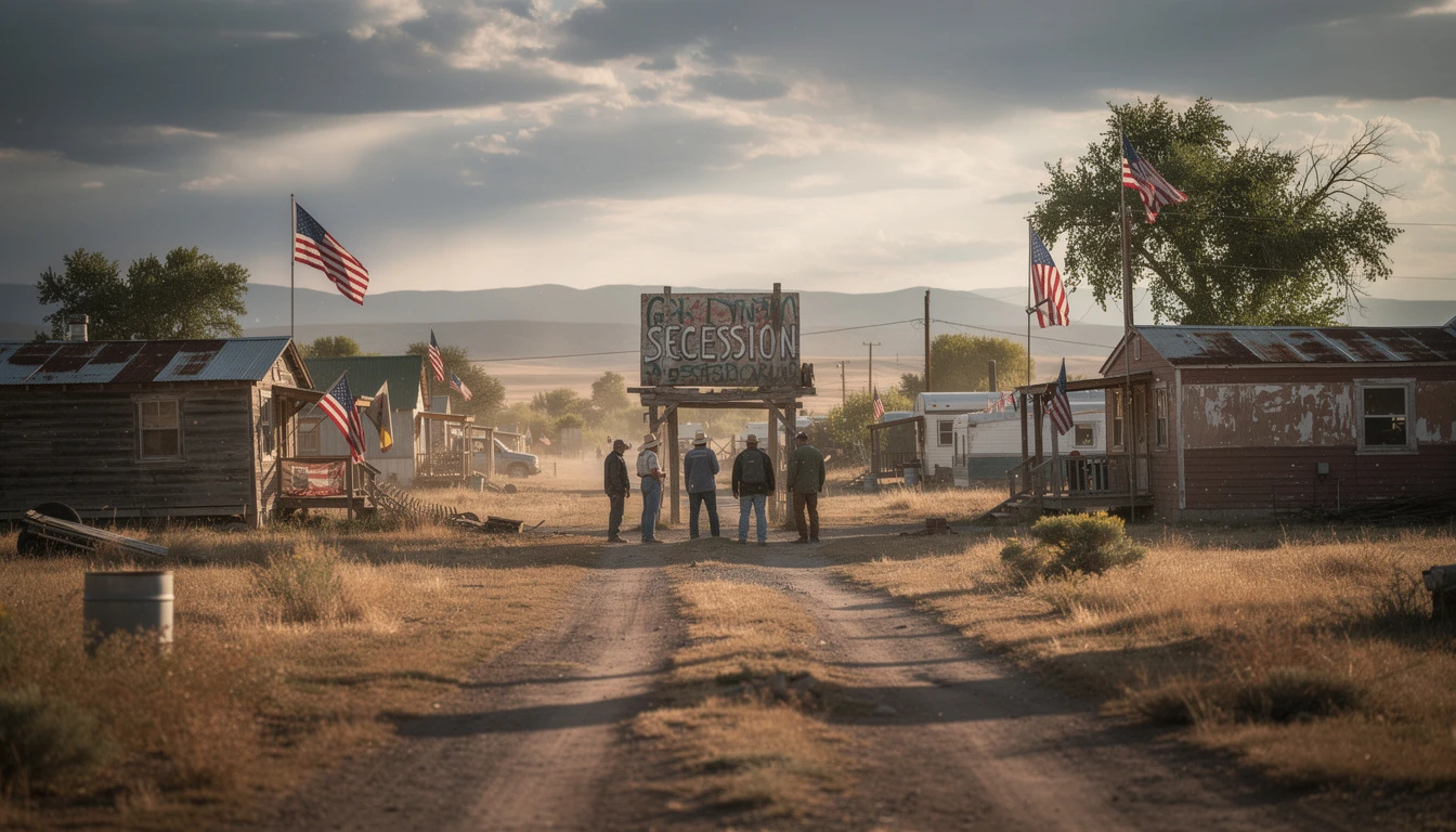 Un village est à 15 km d'une route, les États-Unis frôlent la sécession